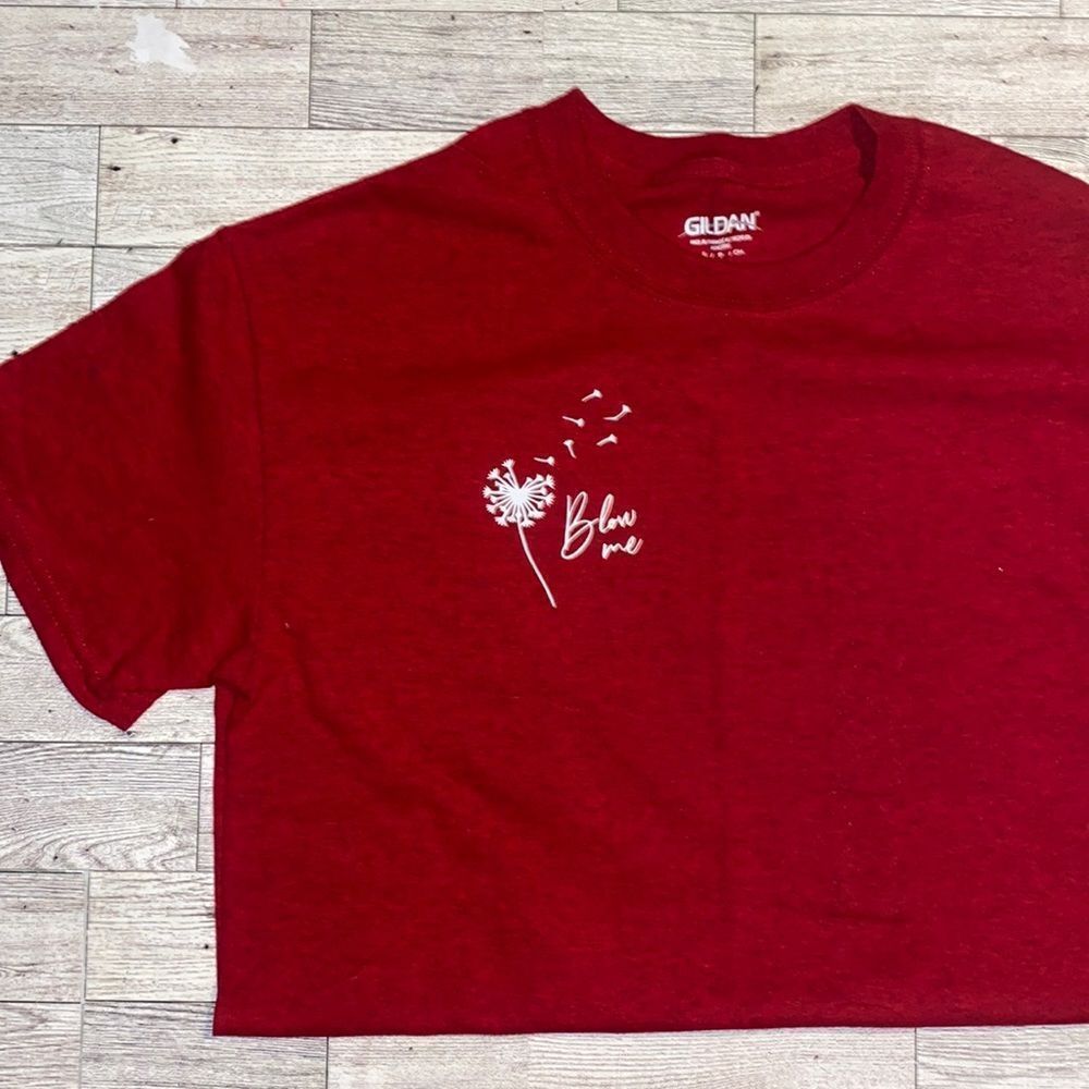 “Blow Me”, Custom Dandelion Graphic, Unisex Tee - Picture 8 of 15